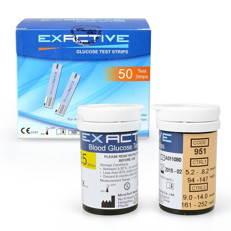 Exactive Vital Blood Glucose Meter Testing Strips