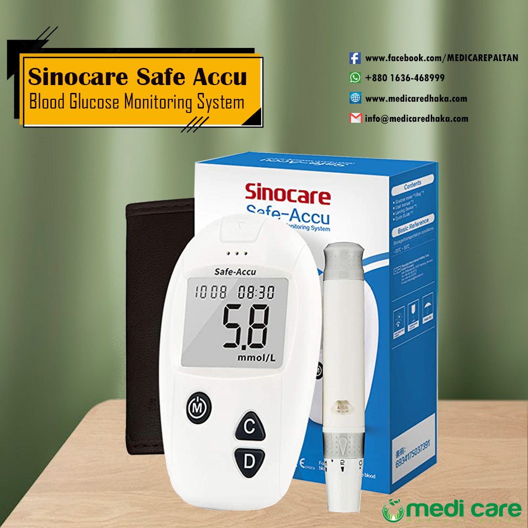 Sinocare Safe – Accu Blood Glucose Monitoring System